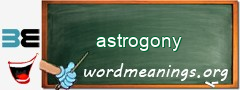 WordMeaning blackboard for astrogony